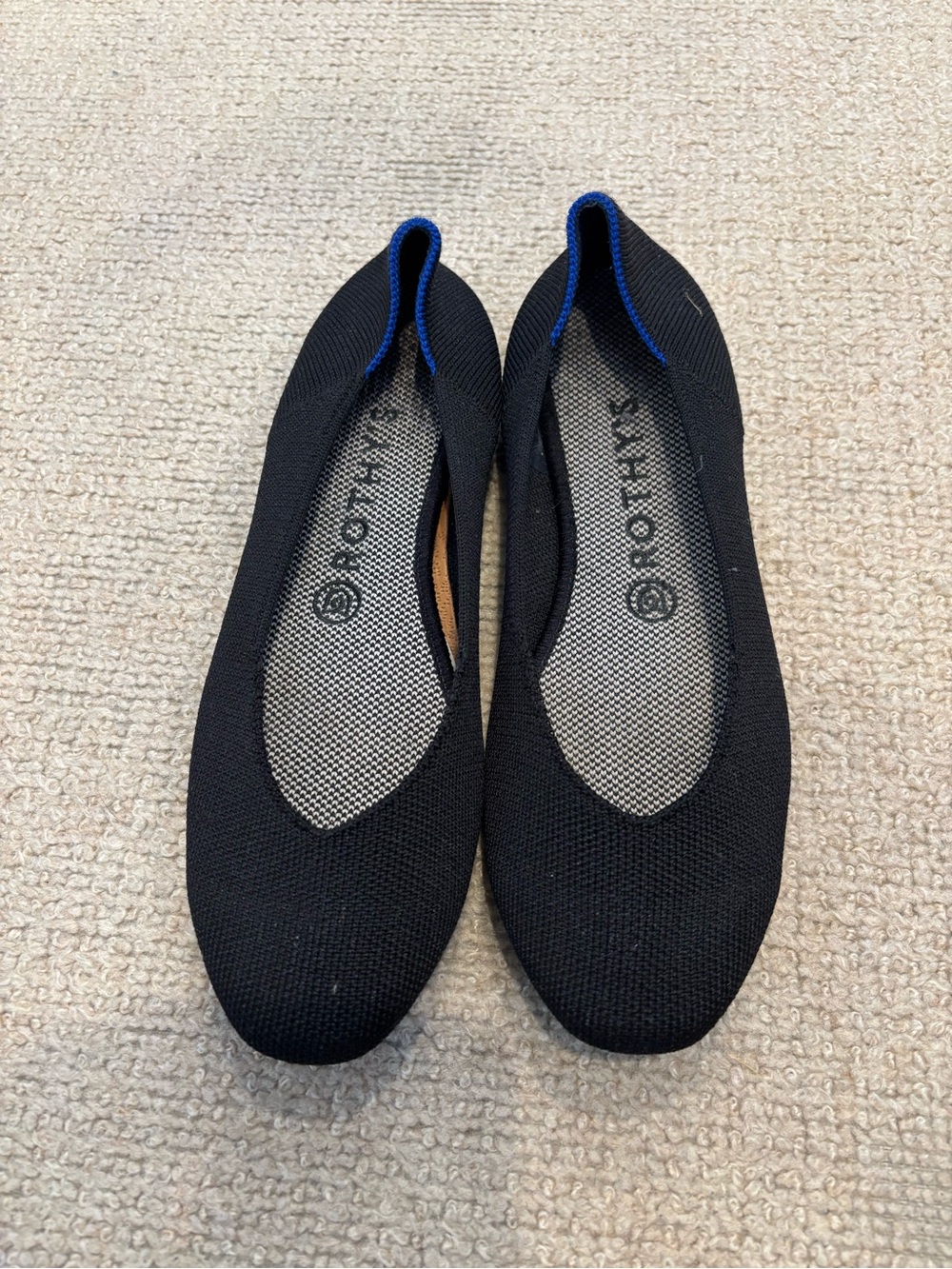 Rothy’s Black Knit Slip-On Women's Flats